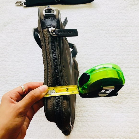 NWOT Bugatchi Nylon/Leather Laptop Bag - Picture 4 of 8